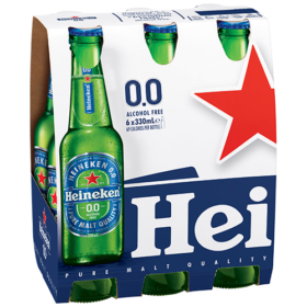 Heineken Zero 6pk Stubbies