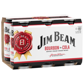 Jim Beam 4.8% & Cola 6pk Cans