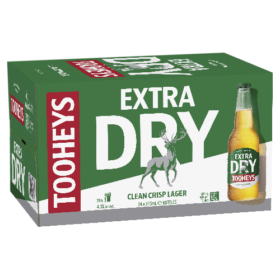 Tooheys Extra Dry 24pk Stubbies
