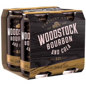 Woodstock 8% & Cola 4pk Cans