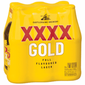 XXXX Gold 6pk Stubbies