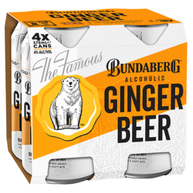 Bundaberg Ginger Beer 4pk Cans