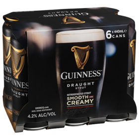 Guinness Draught 470ml 6pk Cans