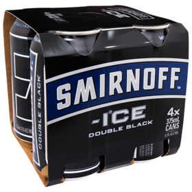 Smirnoff Ice Double Black 4pk Varieties
