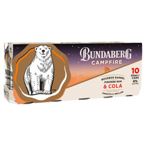 Bundaberg Campfire Bourbon Barrel Rum 10pk Cans