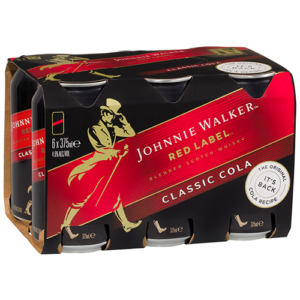 Johnnie Walker 4.6% & Cola 6pk Cans