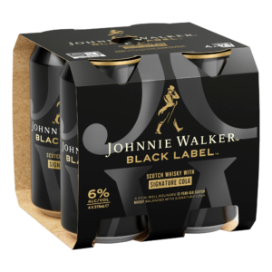 Johnnie Walker Black Label 6% 4pk Cans