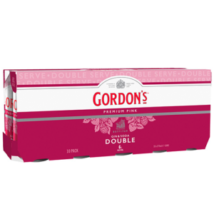 Gordon's Pink Gin & Soda Double 10pk Cans