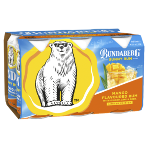 Bundaberg Rum Sunny Mango 6pk Cans