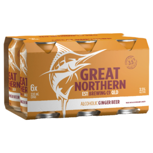 Great Northern Ginger Beer 3.5% 330ml 6pk Cans