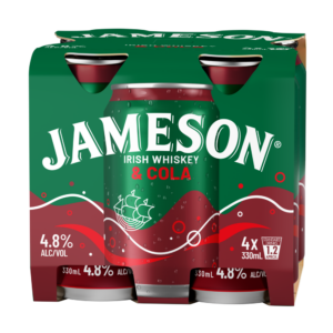 Jameson Dry & Lime 4.8% 4pk Cans