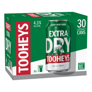 Tooheys Extra Dry Cans 30pk